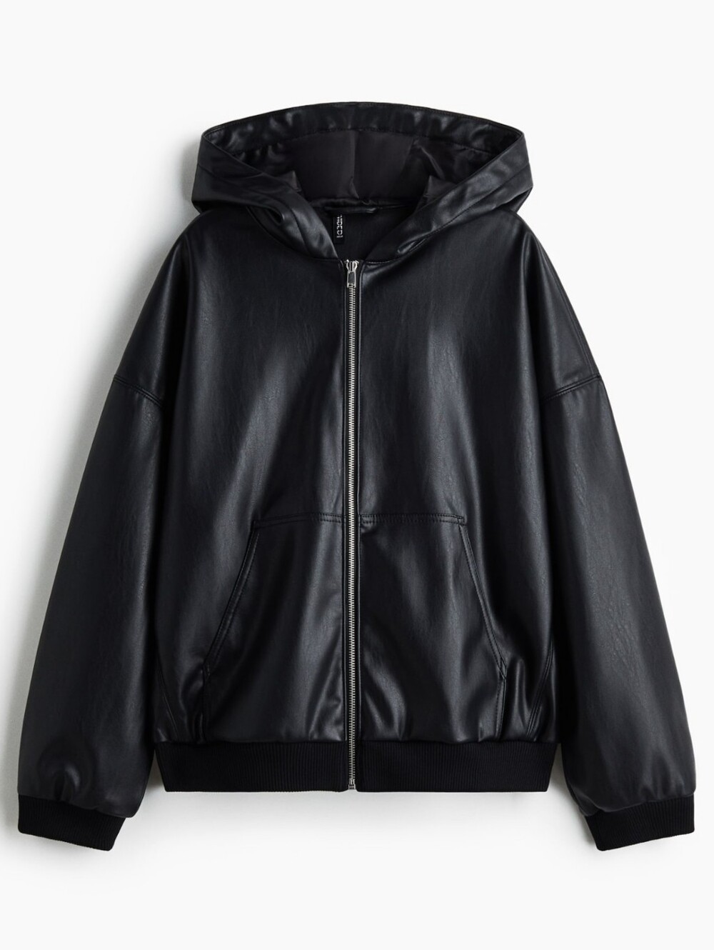 H&M (DIVIDED) Faux Leather Zip-Up Jacket